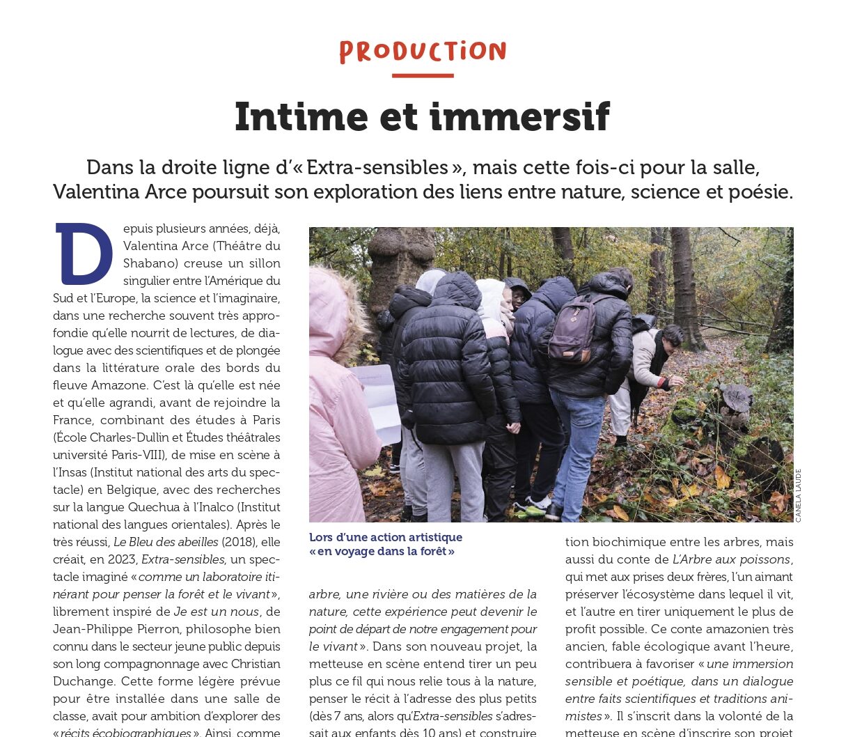 INTIME ET IMMERSIF par CYRILLE PLANSON dans Le Piccolo